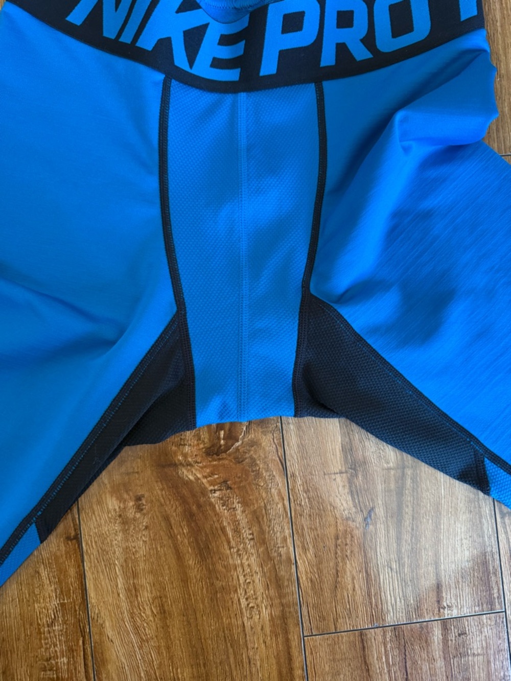 Nike Pro Men’s Blue Black Hyperwarm Compression Tights Size Medium - Picture 3 of 9